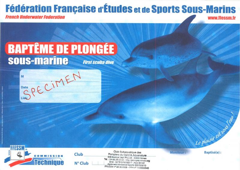 Bapteme de plongee sous marine gratuit a nimes