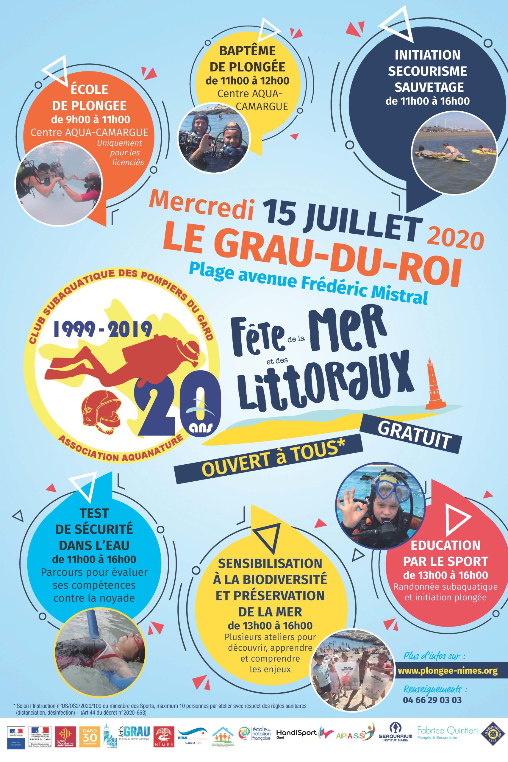 AFFICHE FETE DE LA MER ET DES LITTORAUX MERCREDI 15 JUILLET 2020